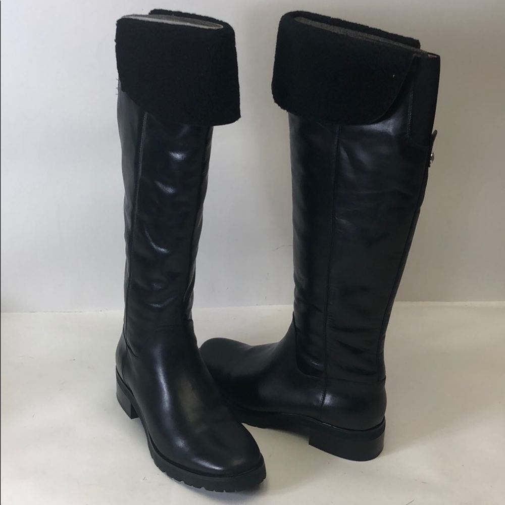 Michael Kors Whitaker Tall Boot Black Leather New - Picture 2 of 8